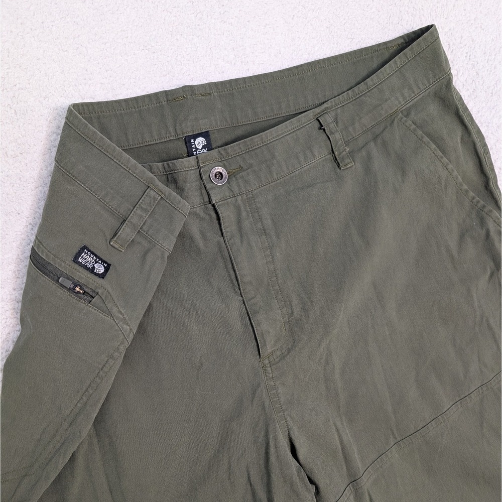 Mountain Hardware Hiking Pants‎ Men's 42x32 Zip Pockets Green Nylon Stretch
